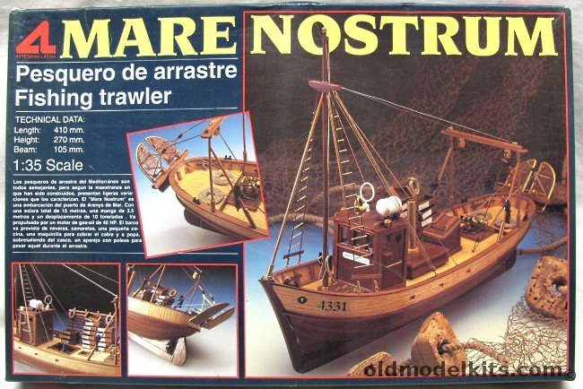 Artesania Latina 1/35 Mare Nostrum Fishing Trawler, 20100 plastic model kit